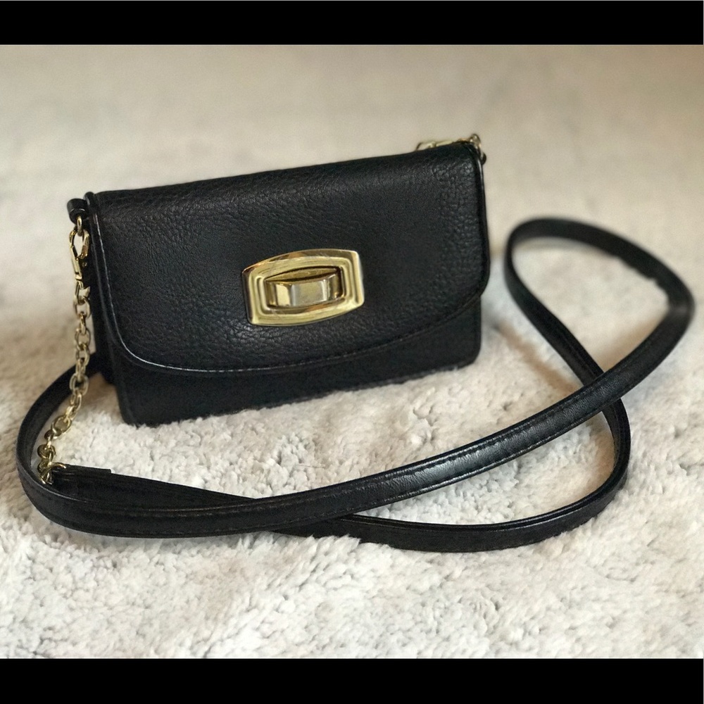 Black cocktail cross body purse